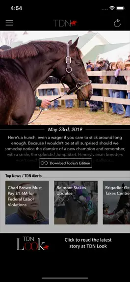 Game screenshot Thoroughbred Daily News apk