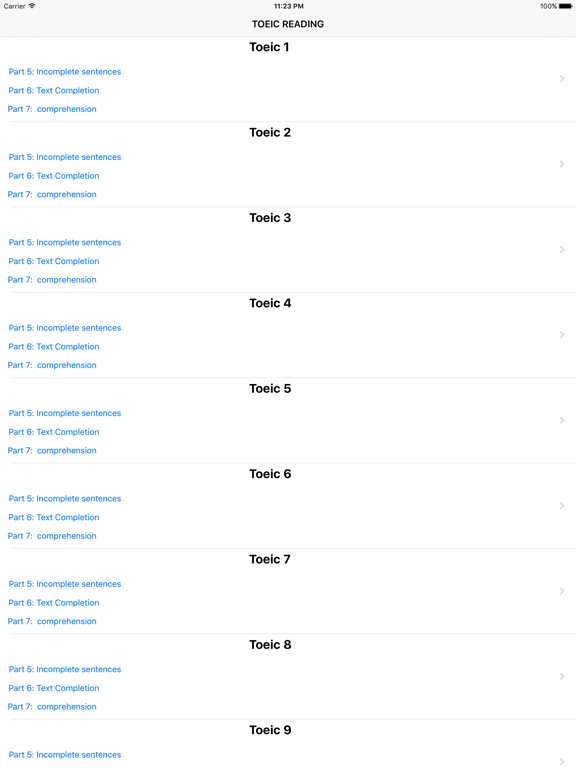 Screenshot #5 pour 29 ReadingTest For TOEIC®