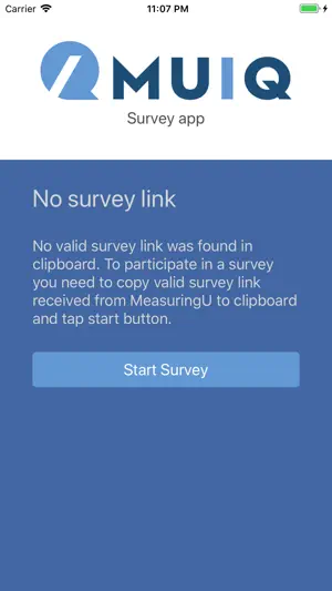 MUIQ Survey App screenshot 1