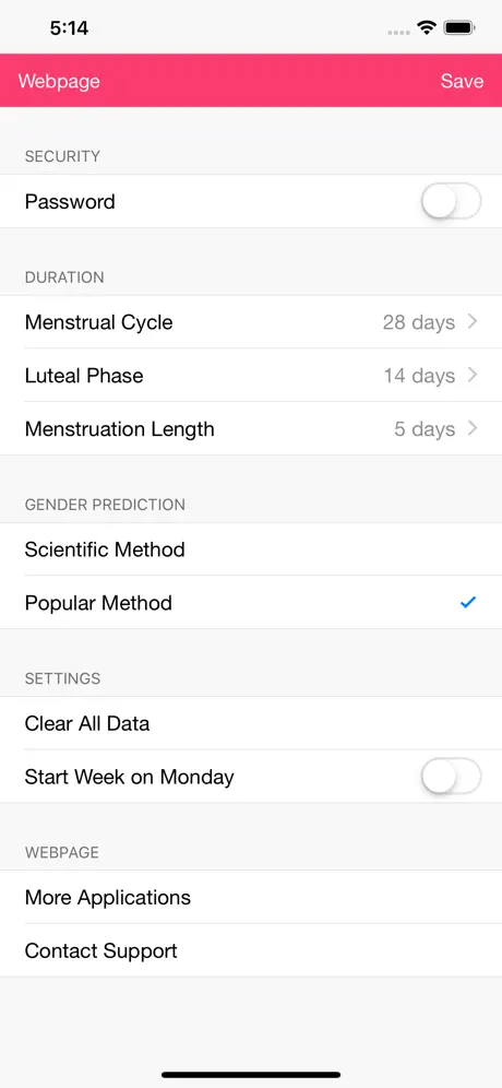 Fertility Period Tracker