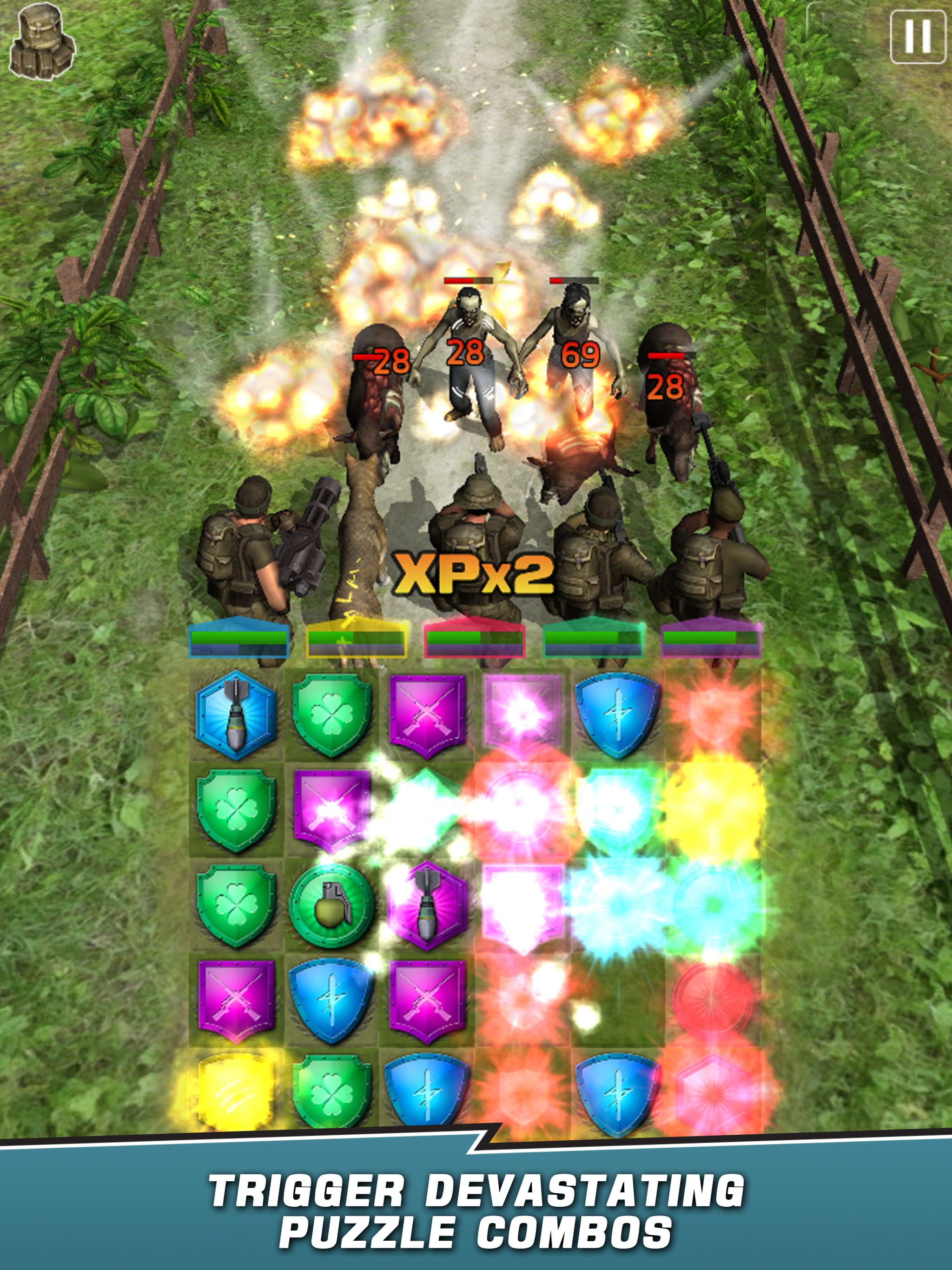 VDV Match 3 RPG: Zombies! screenshot 15