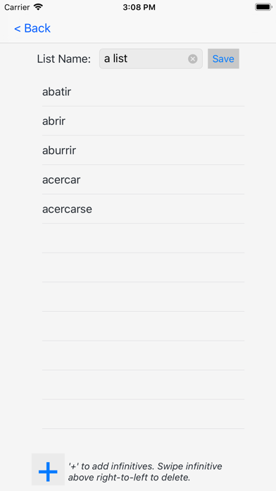 Verbos - Spanish Verb Trainer Screenshot