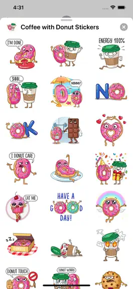 Game screenshot Coffee with Donut Stickers apk