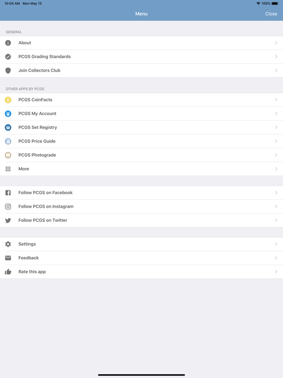 PCGS Cert Verification iPad screenshot 4 - Reference app