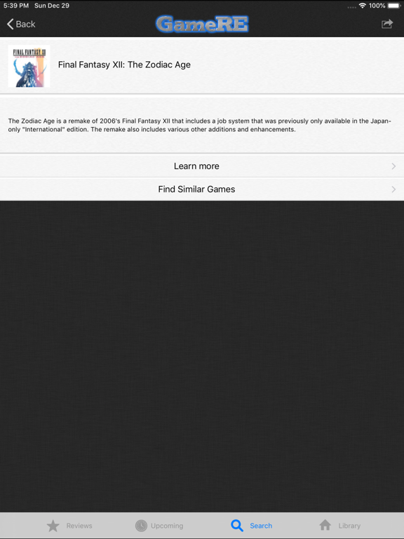 GameRE iPad screenshot