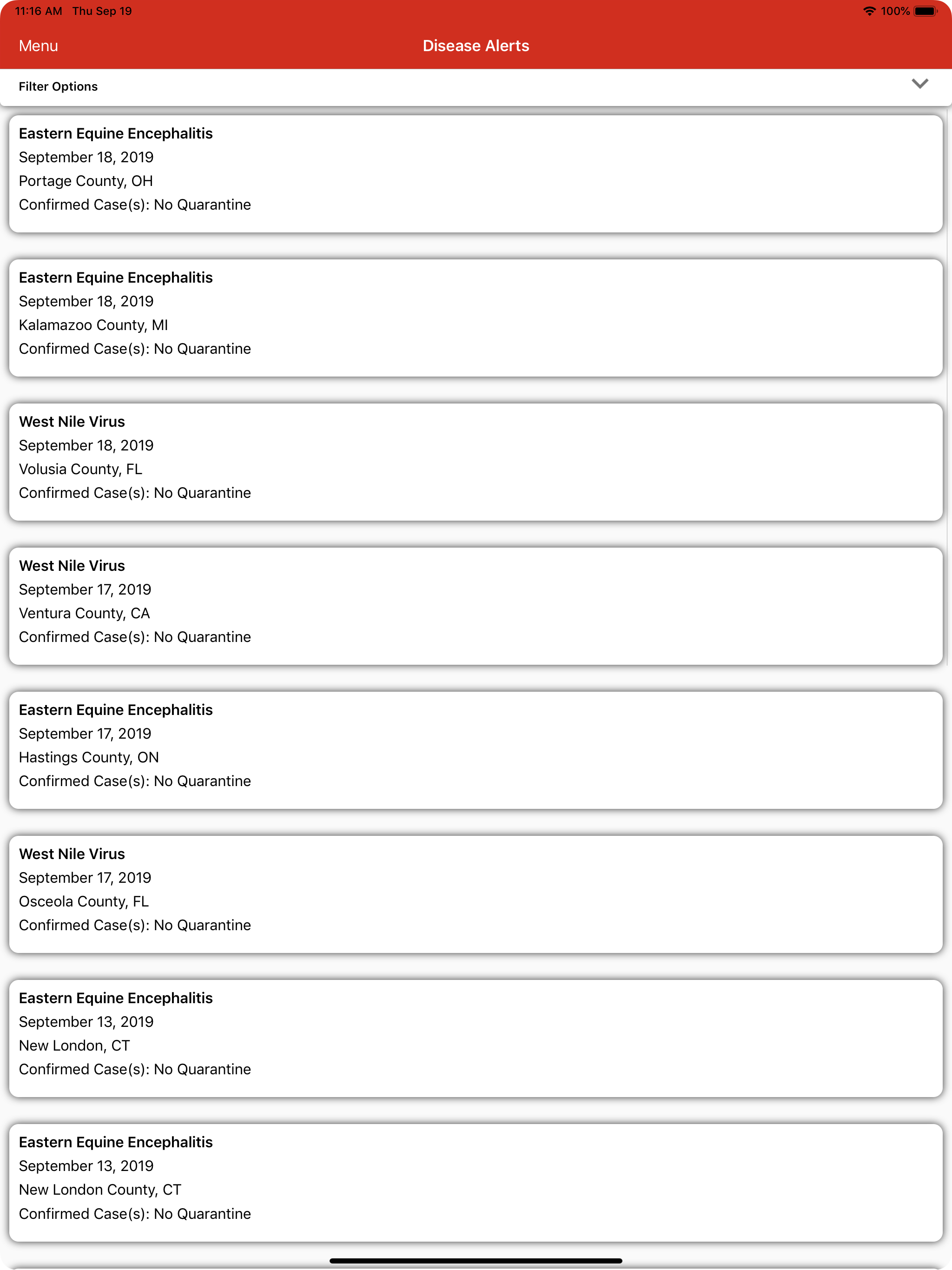 EDCC Disease Alerts