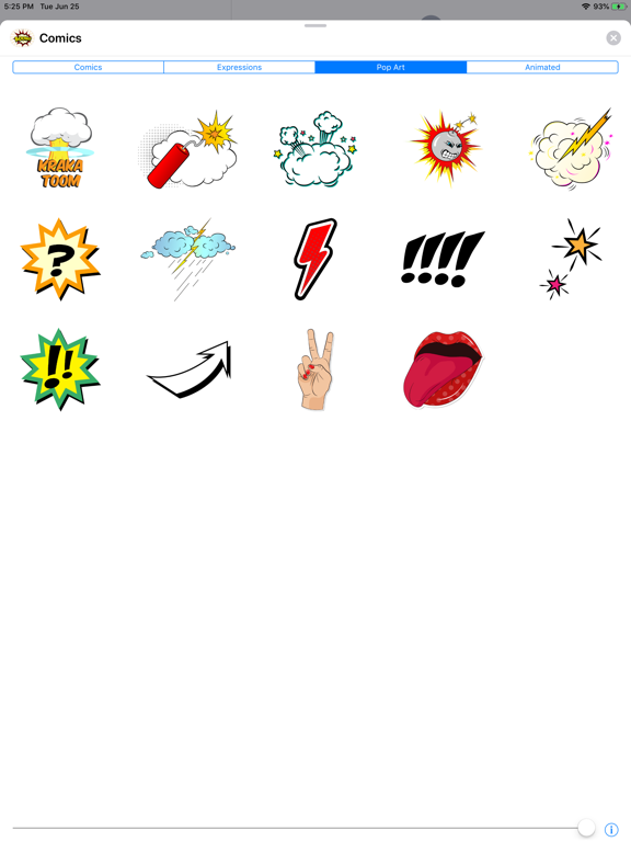 Comics Pop Art Sticker Effects iPad screenshot 6 - Stickers app