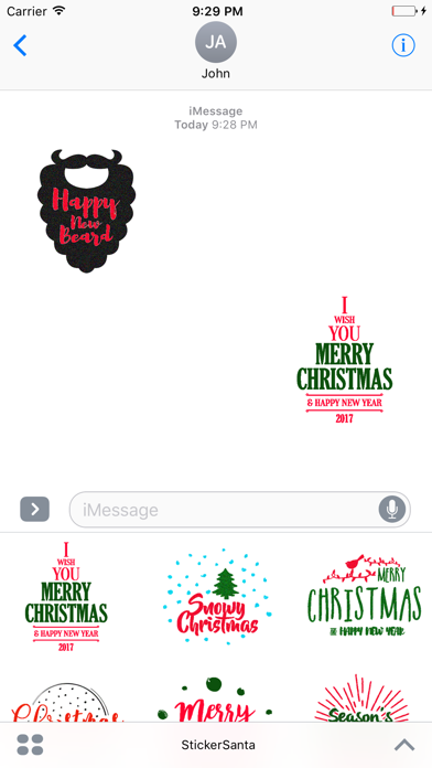 Screenshot #3 pour Sticker Santa - Glittered