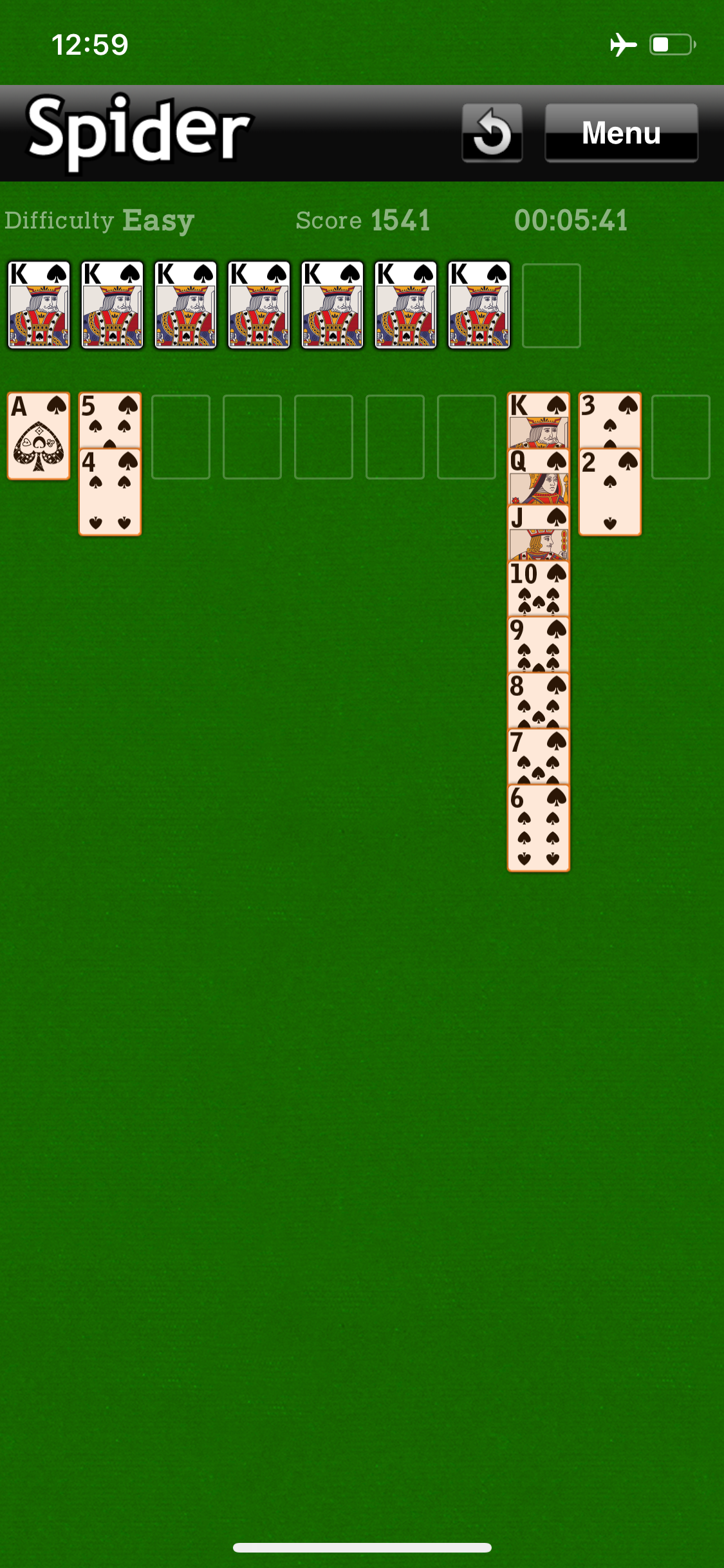 Spider Solitaire - Card Game