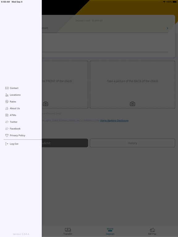 Meadowland Credit Union iPad screenshot
