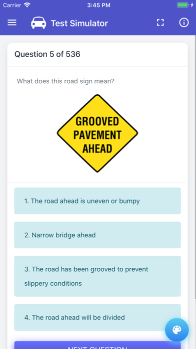 NJ DMV Test Screenshot