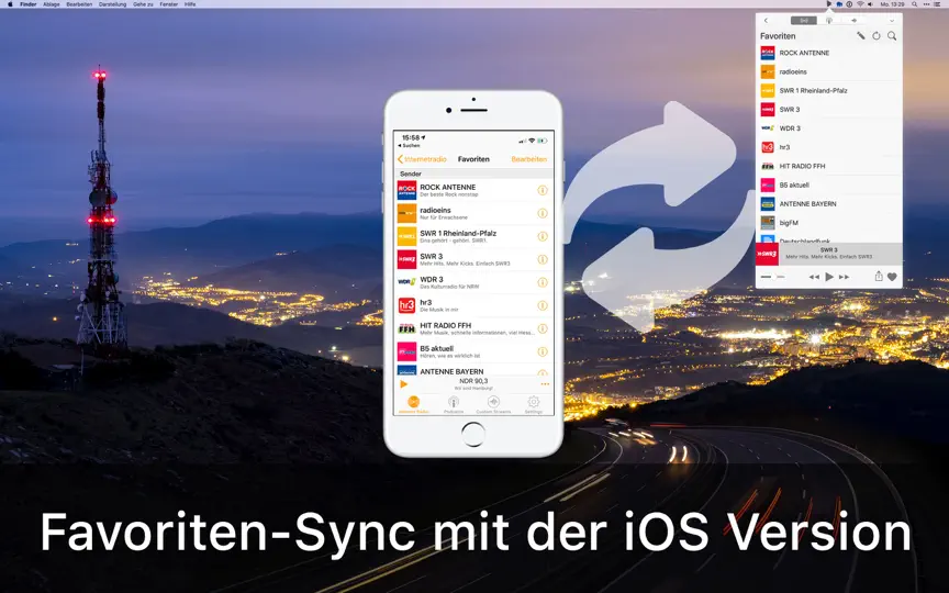 Screenshot von Receiver Radio auf dem iPhone 2