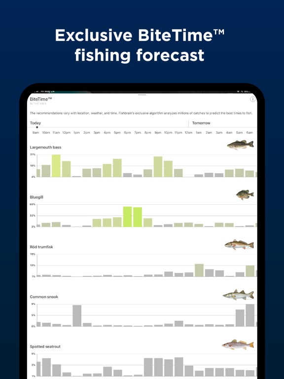 FishBrain Social Fishing Forecast App screenshot