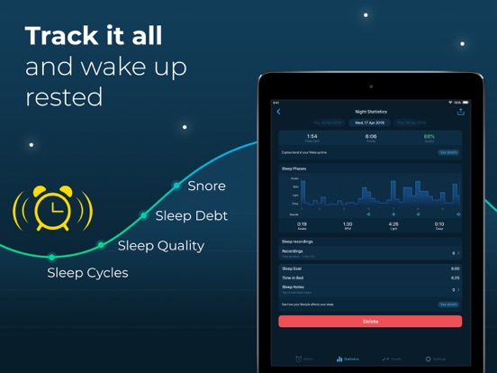 Good Mornings - Free Smart Sleep Cycle Tracker and Alarm Clock screenshot