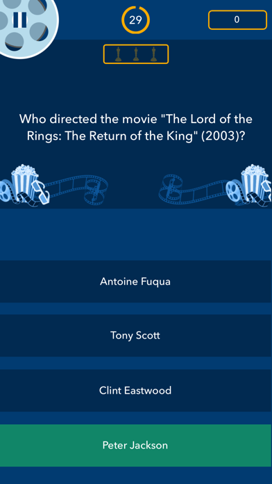 Trivial Movies Quiz Screenshot