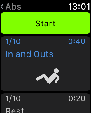 Abs (Watch) Workouts screenshot 8