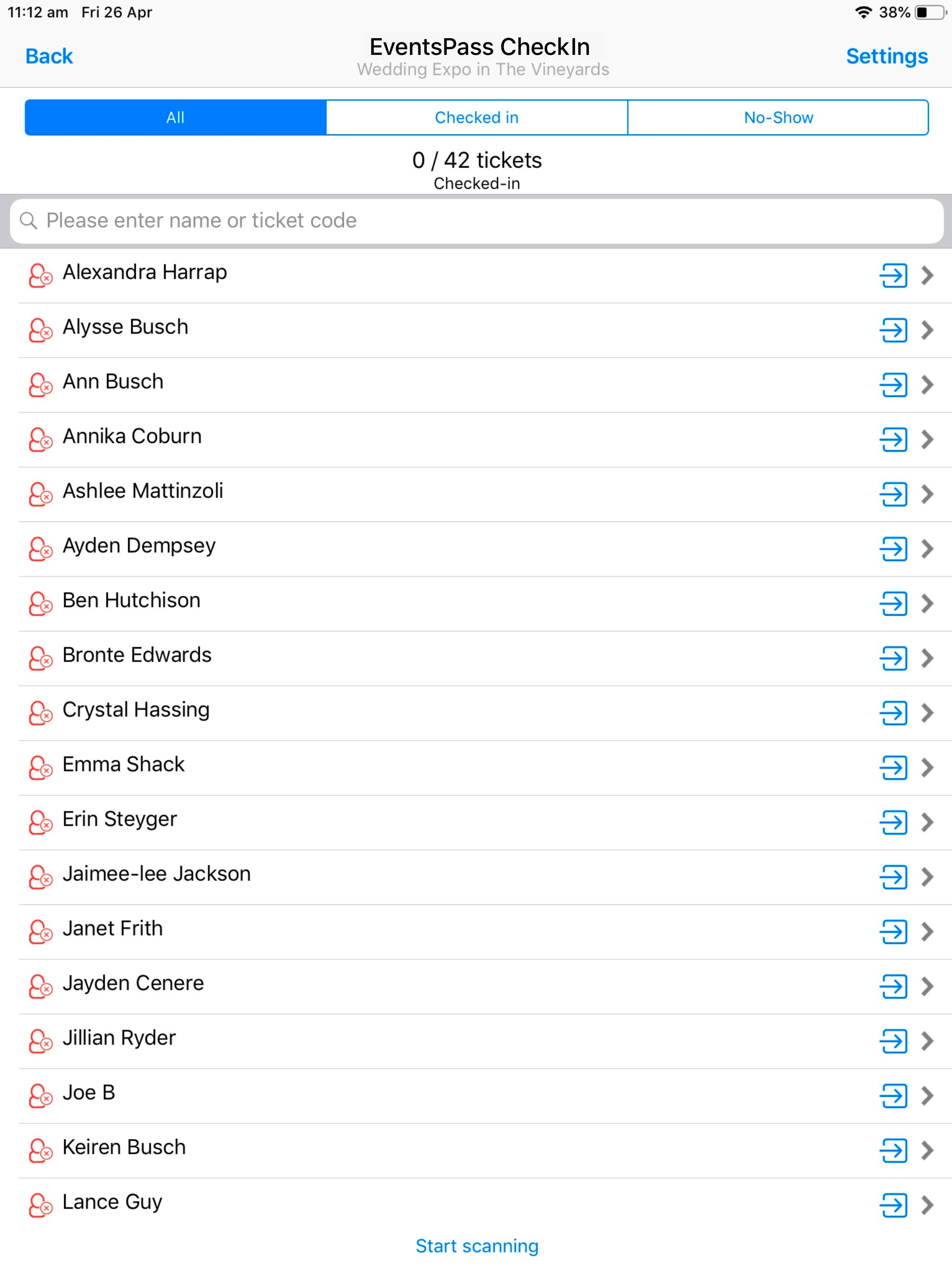 EventsPass CheckIn screenshot 9