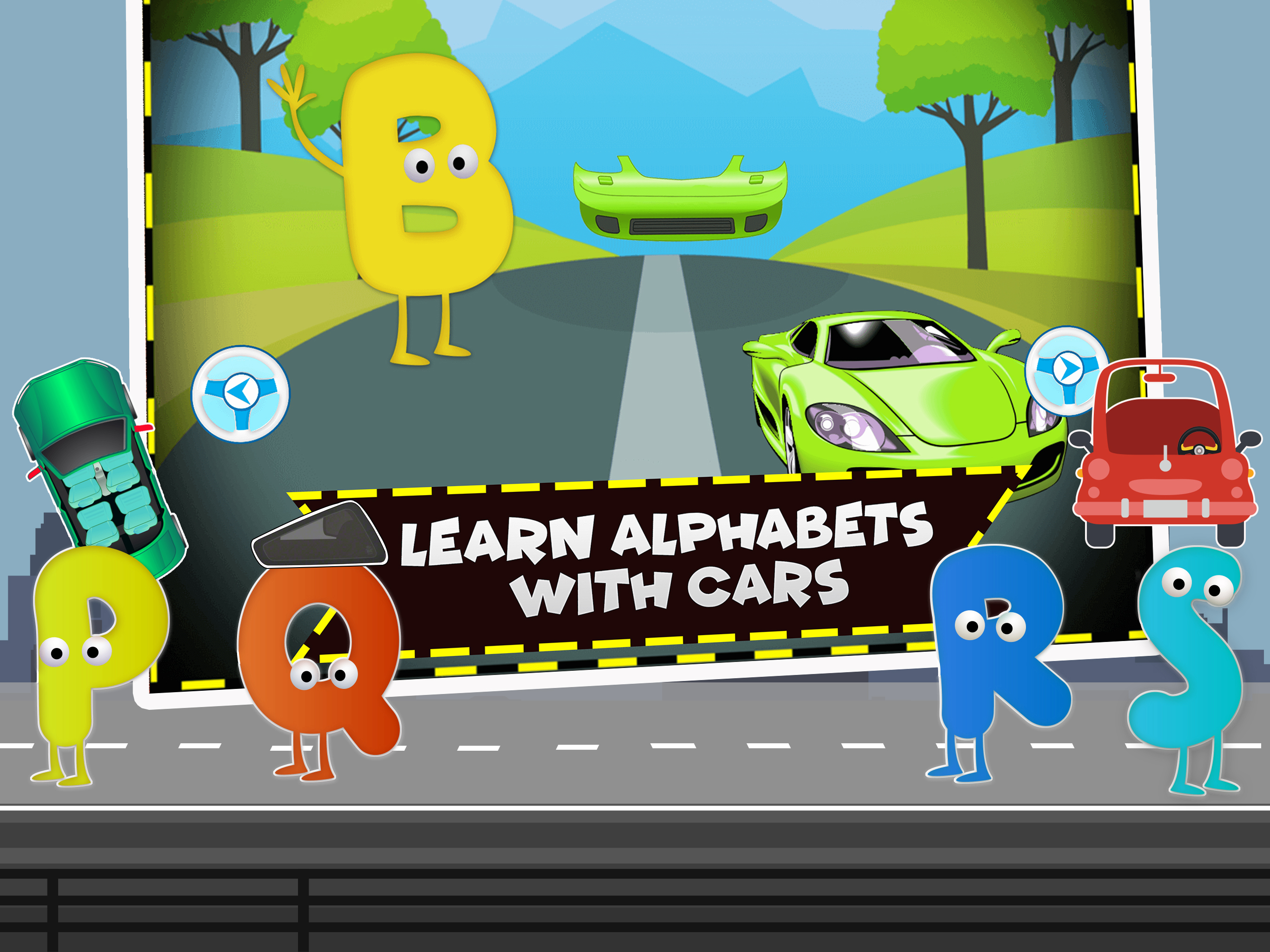 Learn ABC Coloring Car Games
