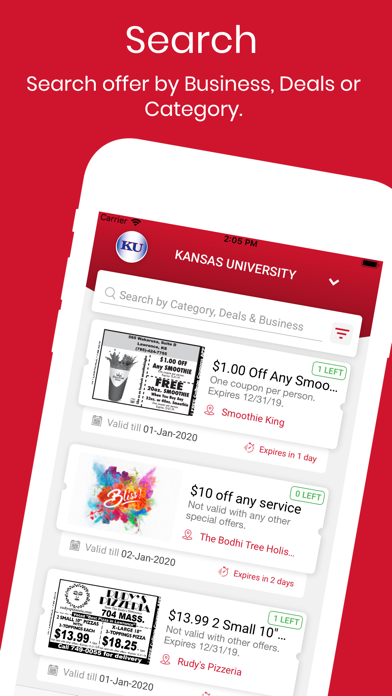 College Coupons Screenshot