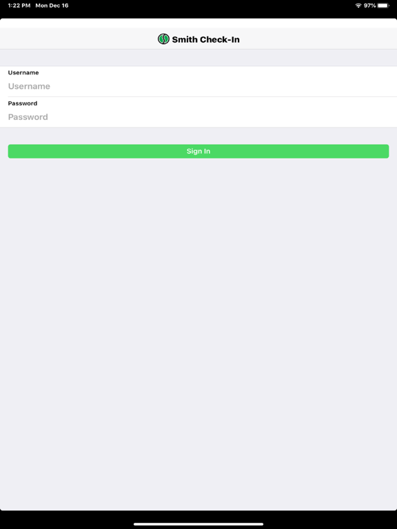 Smith Check-In iPad screenshot 1 - Education app