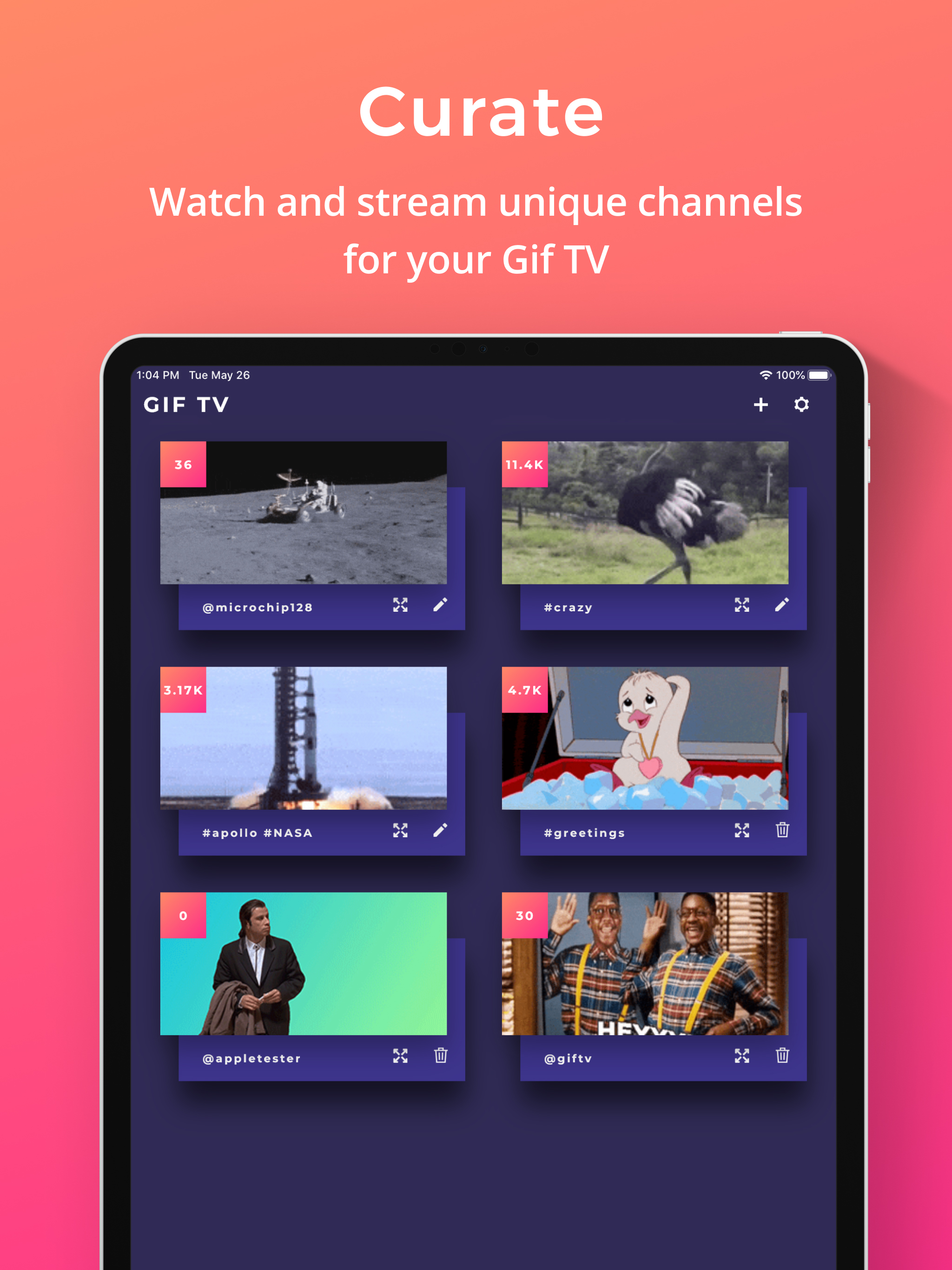 Gif TV - Stream and watch gifs