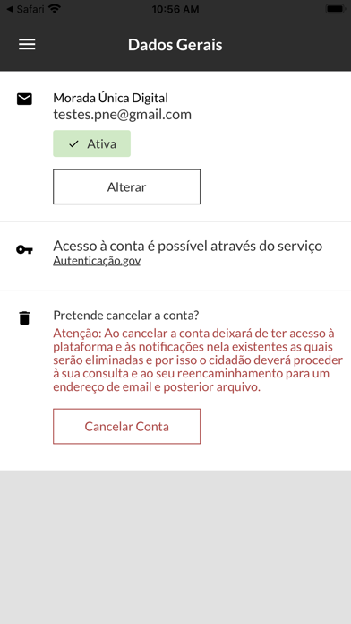 Notificações Eletrónicas Screenshot