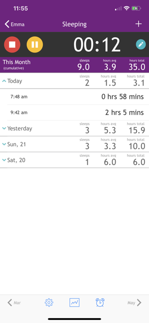 ‎Baby Breastfeeding Tracker Screenshot