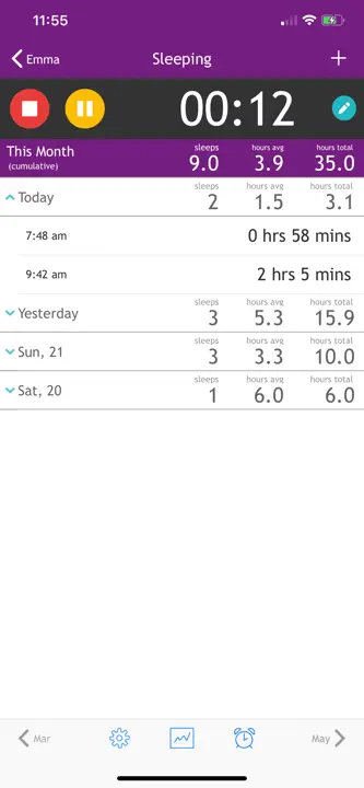 Baby Breastfeeding Tracker : capture d’écran 4 sur 6