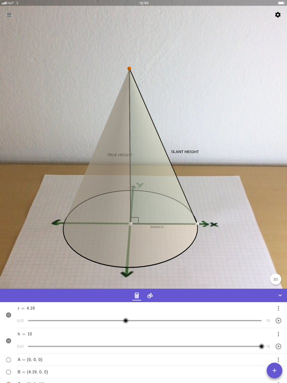 GeoGebra Calculadora 3D iPad screenshot 3