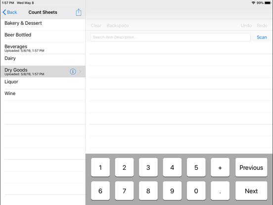 OCMobile - Inventory iPad screenshot