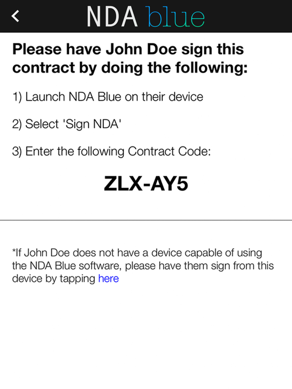 NDA Blue iPad screenshot
