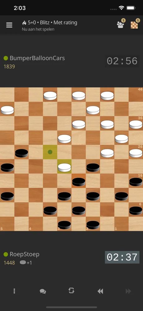 lidraughts • Online Dammen