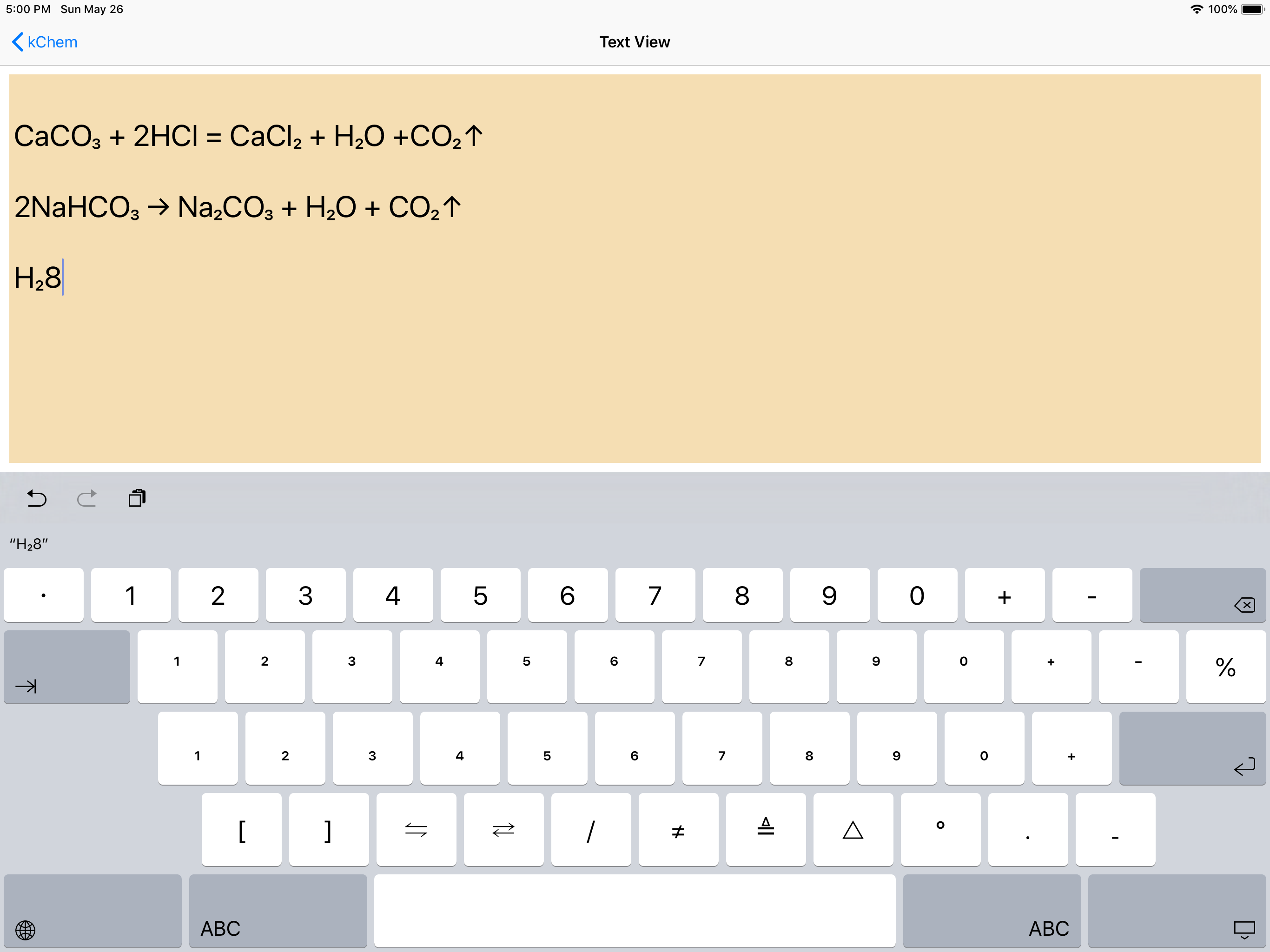 kChem - Chemistry Keyboard screenshot 9