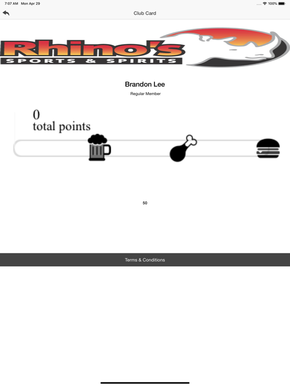 RhinosBar iPad screenshot 5 - Food & Drink app