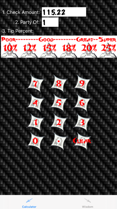 Screenshot #1 pour Tip Ninjamaster Calculator