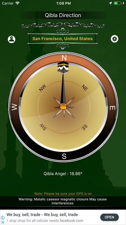 Qibla Compass Direction Finder