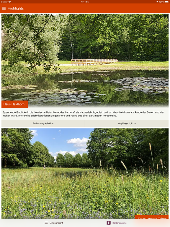 wegbar iPad screenshot