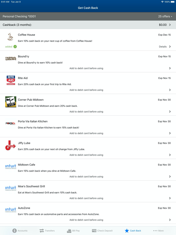 CRCU Mobile Banking iPad screenshot 7 - Finance app