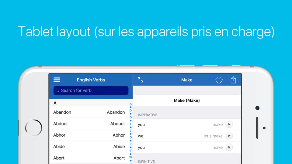 Capture d'écran de Quickverbes Anglais sur iPhone 6