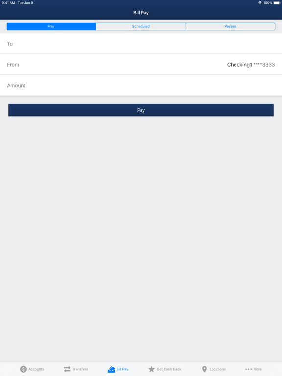 Farmers and Miners Bank iPad screenshot 5 - Finance app