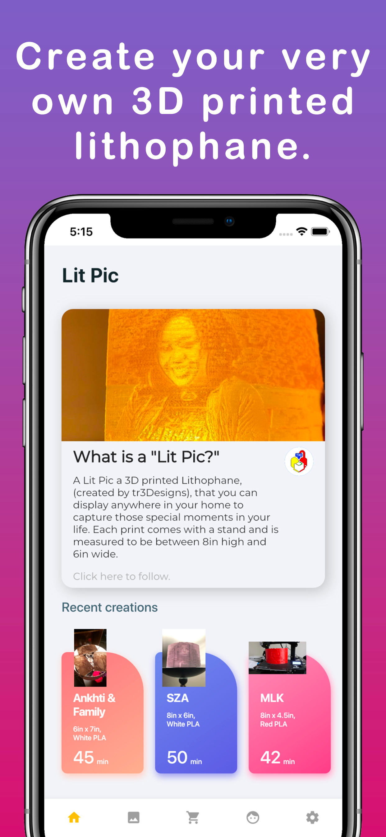 Lit Pic - Lithophane Creator