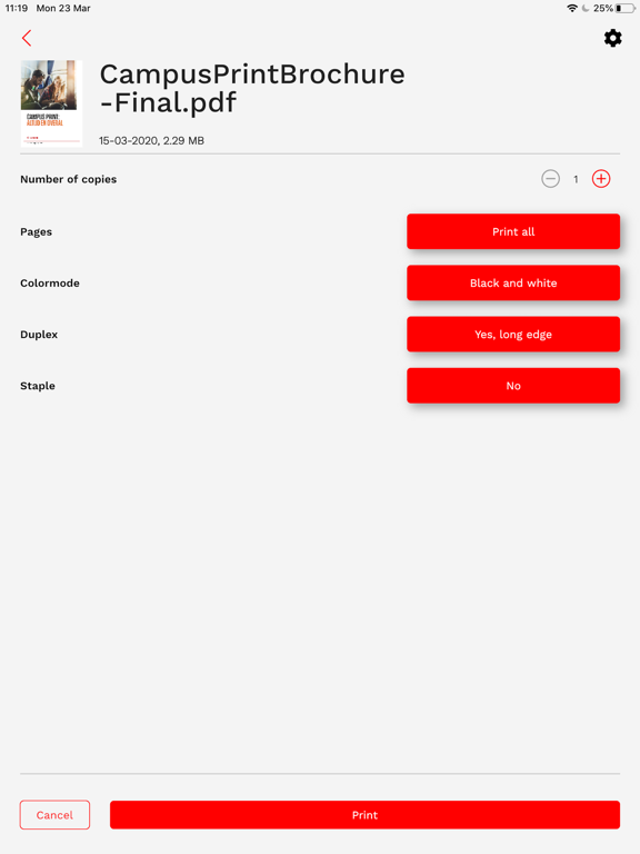 Campus Print iPad screenshot 4