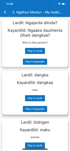 Game screenshot Lardil and Kayardild apk