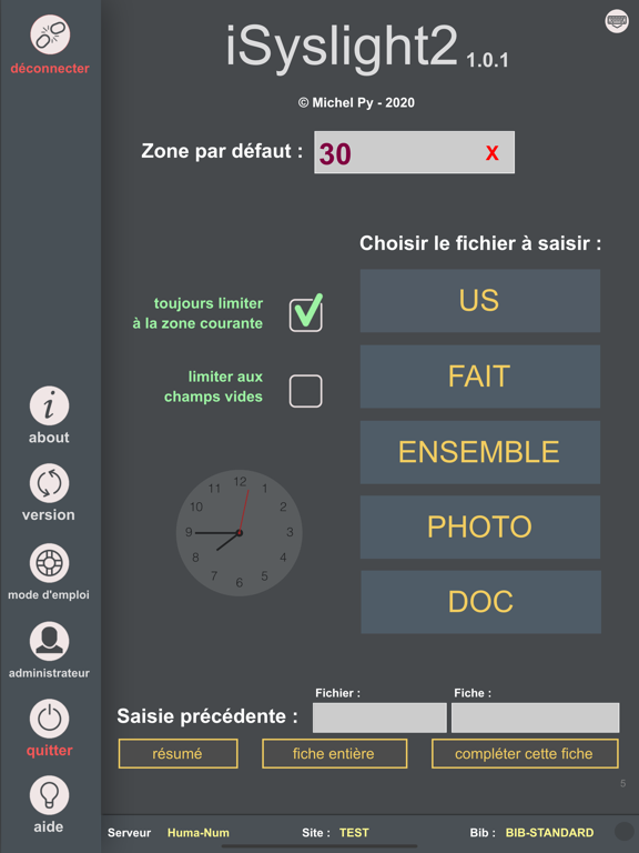 iSyslight2 app screenshot