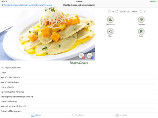 Tuscan Chef - Italian food iPad app afbeelding 3