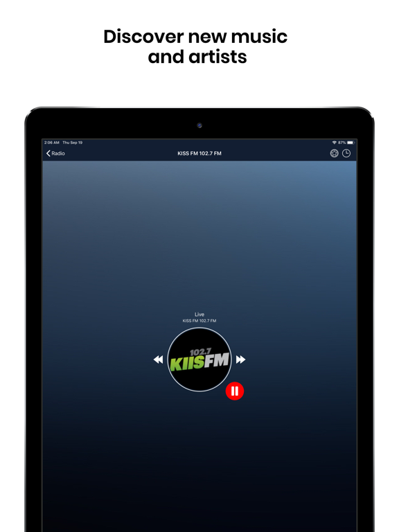 Radio and Music Live FM Player iPad screenshot 2 - Music app