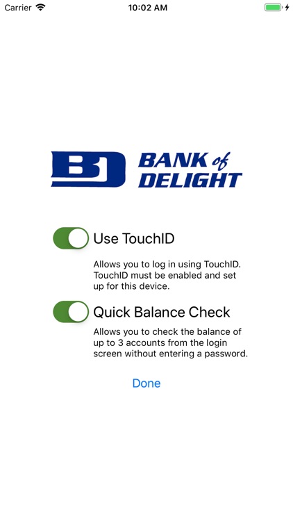 Bank of Delight Mobile Banking