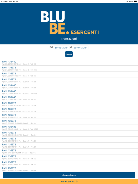 Screenshot #6 pour Bluticket Card Esercente