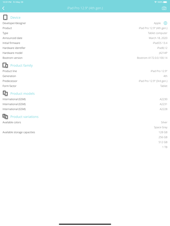 Bluetooth Info iPad screenshot
