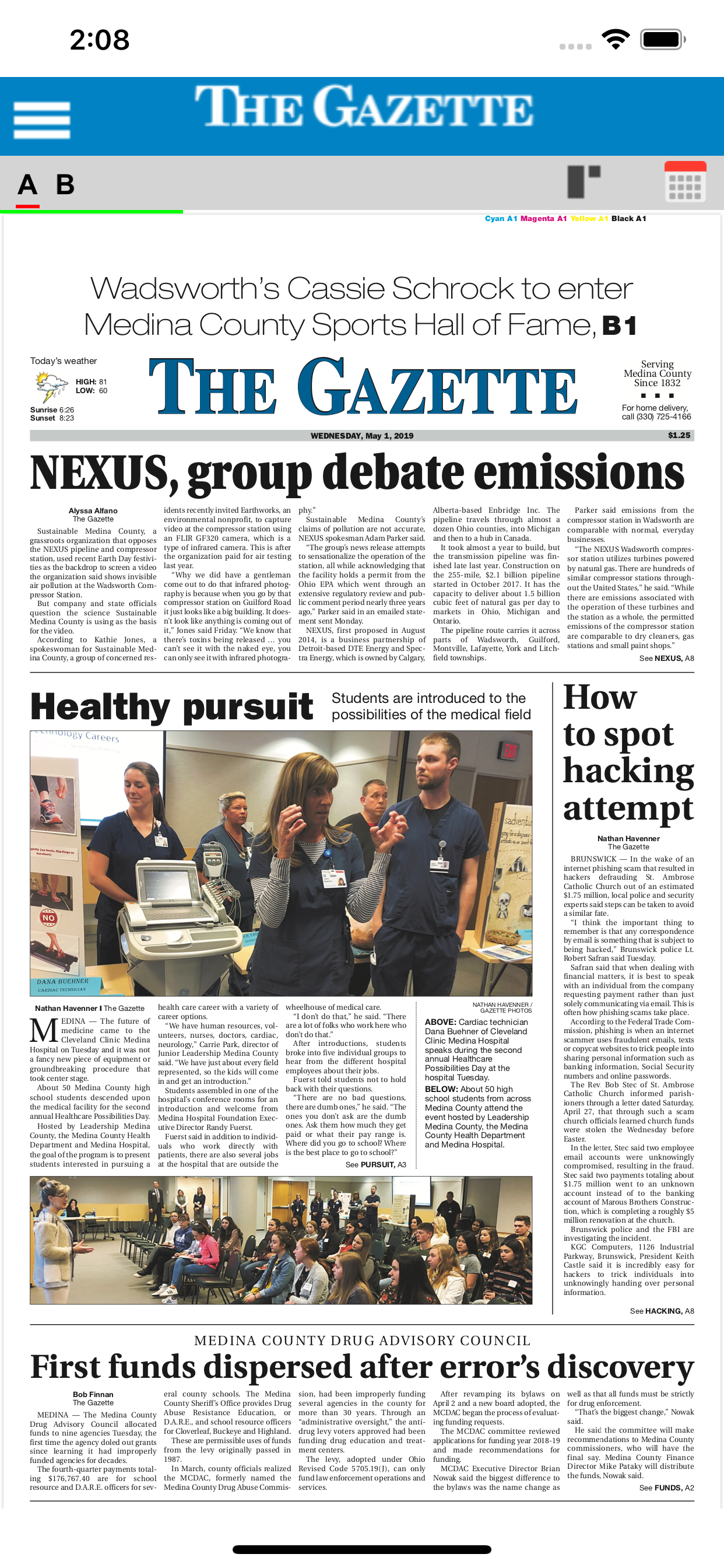 Medina Gazette screenshot 4